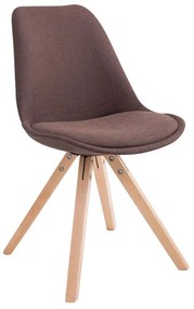 Cadeira cozinha e jantar Toulouse em tecido Square 48 x 84 x 56 cm Castanho