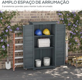 Armário de Madeira 0,31 m² 87x46,5x160 cm Armário Exterior de Madeira