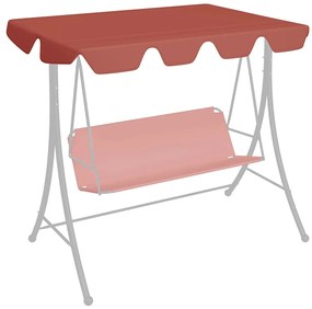 vidaXL Toldo suplente p/ baloiço de jardim 150/130x105/70 cm terracota