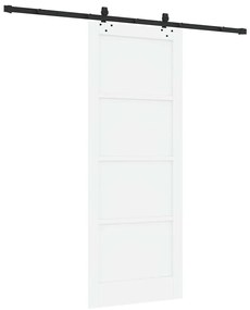 Porta Deslizante com Conjunto de Ferragens 'ORKDAL'Madeira Sólida Bran
