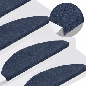 vidaXL Tapetes de escada adesivos 30 pcs 65x22,5x3,5 cm azul