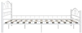 Estrutura de cama 200x200 cm metal branco