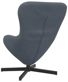 Cadeira Egg vidaXL Veludo Cinza Escuro
