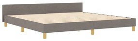 Cama Taupe vidaXL 200x200 cm em Tecido