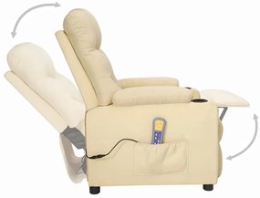 Poltrona de massagens tecido cor creme