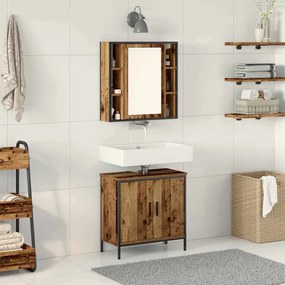 vidaXL Conjunto de Móveis para Banheiro 2 pcs Castanho 60 x 30 x 60 cm