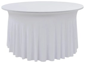 vidaXL Capa extensível para mesa c/ camilha 2 pcs 150x74 cm branco