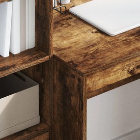 Mesa Carvalho Fumado 80x50x76 cm Madeira Engenharia