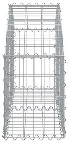 Cesto gabião arqueado 100x30x40/60 cm ferro galvanizado