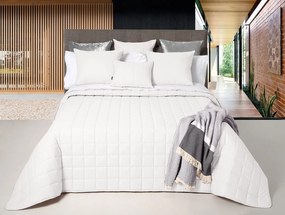 Colcha Bouti 100% algodão - Colcha decorativa ligeira para verão cor branco: Colcha Bouti 180x260 cm + 1 capa almofada 45x60 cm
