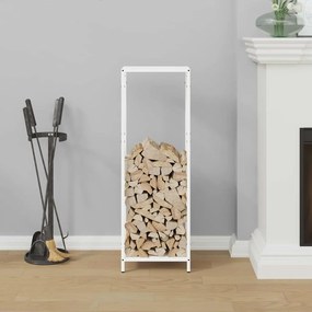 Suporte para lenha 34x25x100 cm aço laminado a frio branco