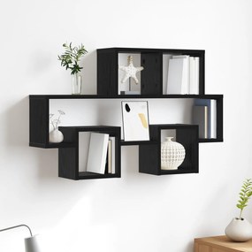 vidaXL Prateleira de Parede Carvalho Preto 82 x 15 x 51 cm