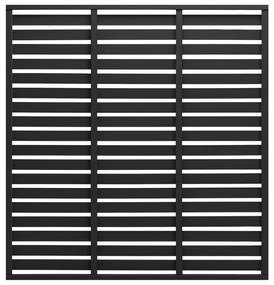 vidaXL Painel de vedação 180x180 cm WPC preto