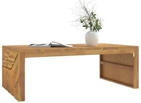 vidaXL Mesa de centro 110x60x38 cm madeira maciça teca