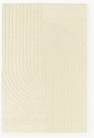 Tapete em lã artesanal com relevo Mason