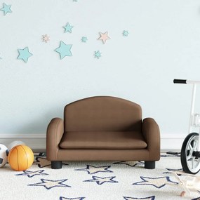 vidaXL Sofá infantil 50x40x30 cm tecido castanho