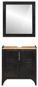 2 pcs conj. móveis p/ casa de banho ferro e mangueira maciça