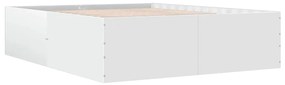Estrutura de cama 160x200 cm derivados de madeira branco
