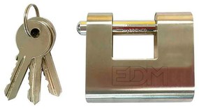 Cadeado com chave EDM De segurança Latão (6 x 5,3 x 2,55 cm)