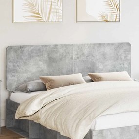 vidaXL Cabeceira com cabeceira Cinzento 200 cm Madeira processada