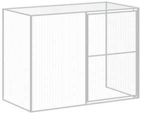 Casota p/ cães c/ parque 214x253x181 cm aço galvaniz. antracite