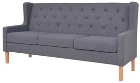 Conjunto de sofás 2 pcs tecido cinzento