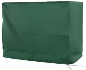 Outsunny Capa para Baloiço de Jardim Capa de Proteção para Baloiço com Cordas Ajustáveis Impermeável Anti UV 240x133x185 cm Verde
