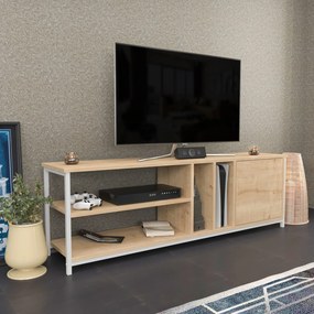 Móvel TV Oneida – Branco Carvalho – 140x35,3x50,8 cm