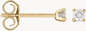 Brincos em ouro amarelo com diamantes Ma Puce, 0,10 quilates