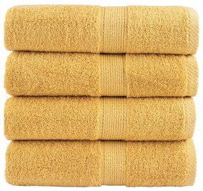 Toalhas de mãos premium SOLUND 4pcs 30x30 cm 600 g/m2 dourado