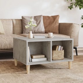 vidaXL Mesa de centro 60x50x36,5 cm derivados de madeira cinza cimento