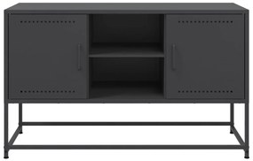 Móvel de TV 100,5x39x60,5 cm aço preto