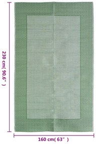 Tapete de exterior 160x230 cm ARAKIL PP verde