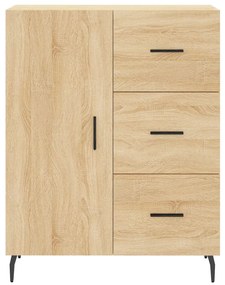 Armário alto 69,5x34x180 cm derivados de madeira cor sonoma