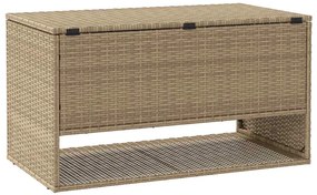 Caixa para almofadões de exterior 100x55x55,5 cm vime PE bege