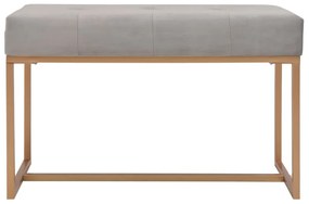 Banco 80 cm veludo cinzento
