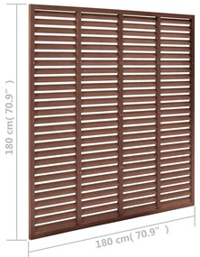 Painel de vedação estilo veneziana WPC 180x180 cm castanho