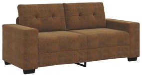 Sofá Loveseat vidaXL Castanho 140 cm em Couro Sintético