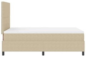 Cama Box Spring com Colchão Verde Claro Cinza 120x200 cm Tecido de Vel