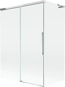 Mexen Rox L divisória de banho de duas folhas de correr 120 + 70 x 150 cm, transparente, cromado - 8C9L-120-070-01-00