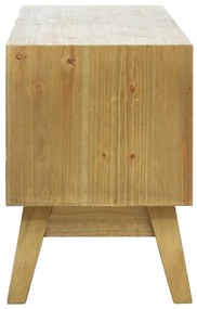 Móvel de TV 120x30x42 cm madeira entalhada castanho