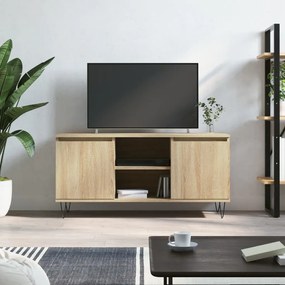 vidaXL Móvel de TV 104x35x50 cm derivados de madeira carvalho sonoma