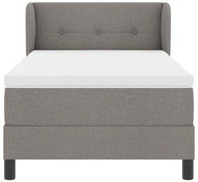 Cama Box com Colchão vidaXL Taupe 80x200 cm Tecido