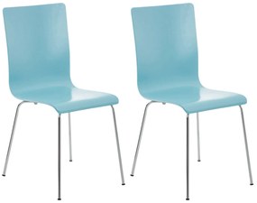 Conjunto de 2 cadeiras de cozinha e sala de jantar Pepe 43 x 87 x 47 cm Azul