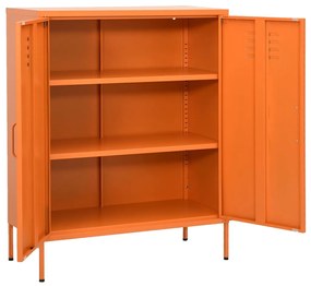 Armário de arrumação aço 80x35x101,5 cm laranja