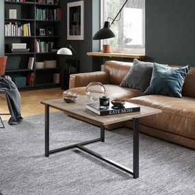 Mesa de Centro Merideths – Nogueira e Preto – 92x45x64 cm