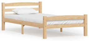 Estrutura de cama 90x200 cm pinho maciço