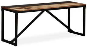 Banco em madeira recuperada maciça 110x35x45 cm