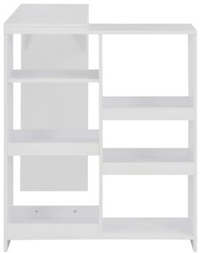 Mesa de bar com prateleira movível branco 138x39x110 cm