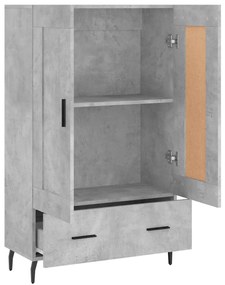 Aparador alto 69,5x31x115 cm derivados de madeira cinza-cimento